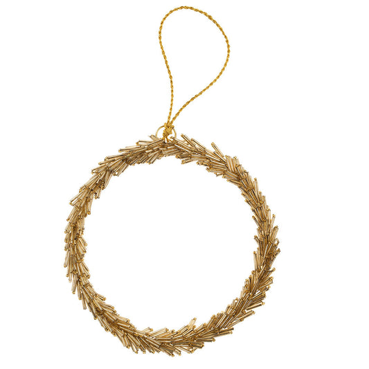 Beaded Gold Ornament