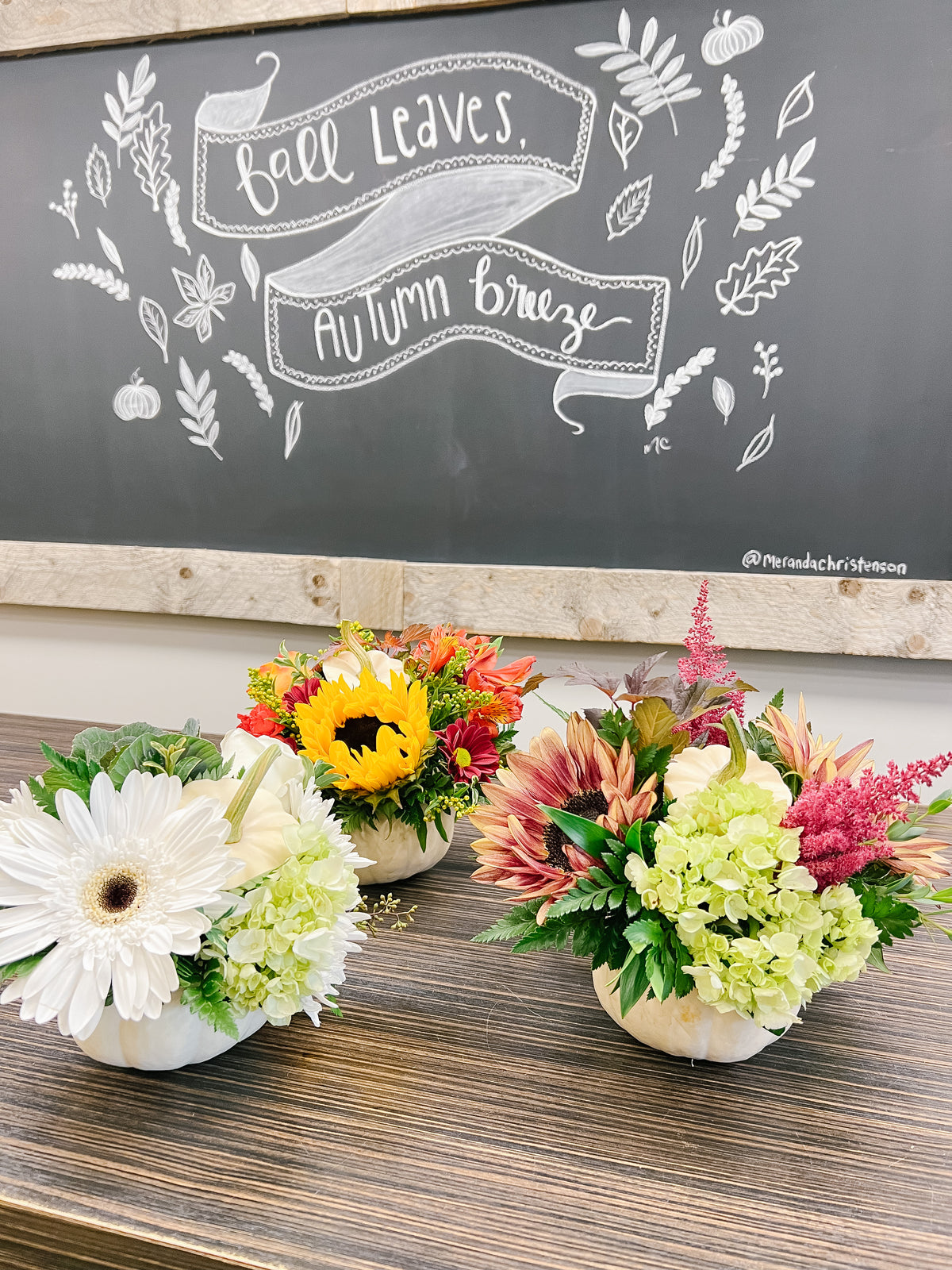 Oh My Gourd!  Pumpkin centerpiece workshop