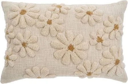Indaba Tufted Daisy Pillow Cover