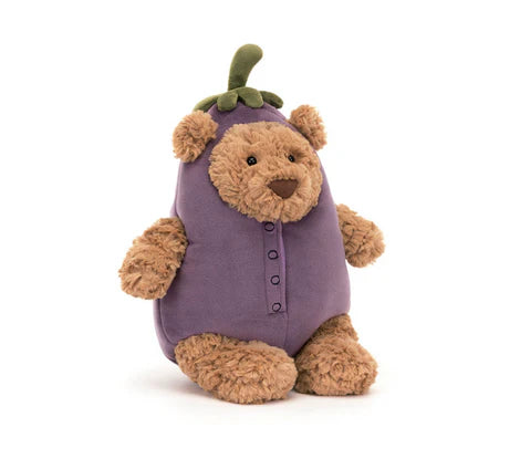 Jellycat Bartholomew Bear Eggplant