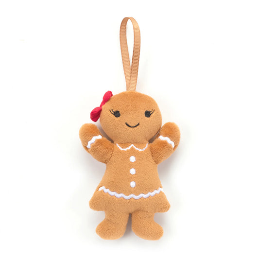 Jellycat Festive Folly gingerbread Ruby ornament